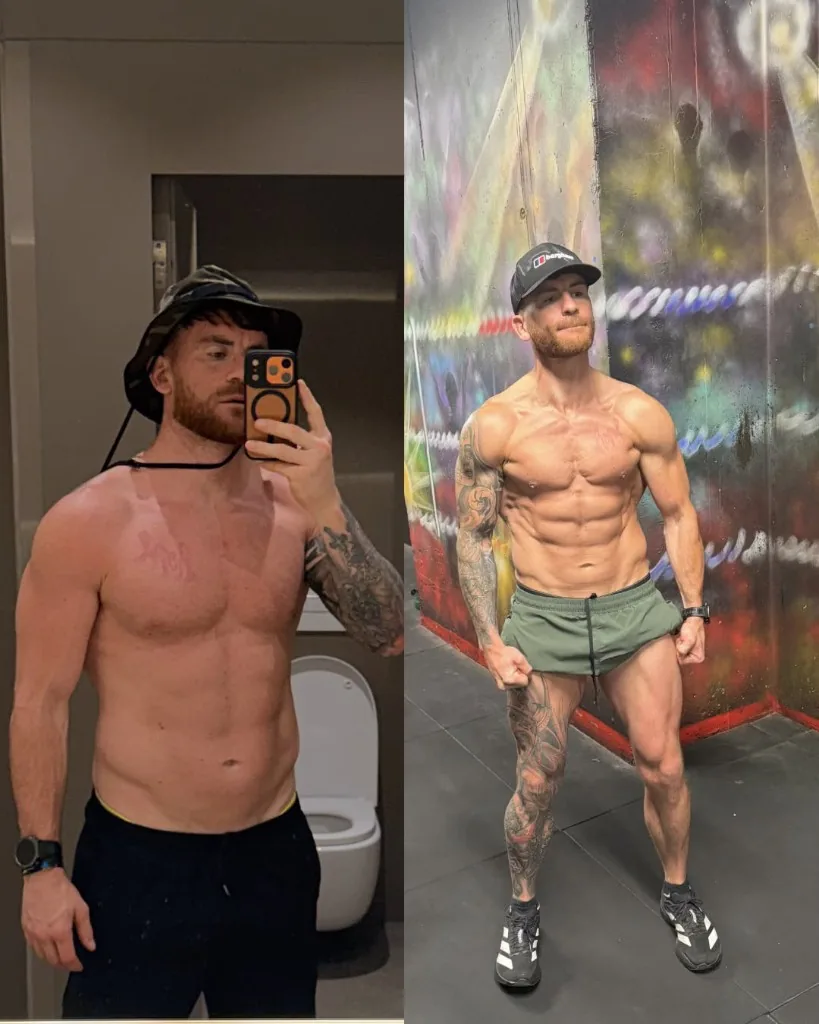 Micheal D's own before and after body transformation photo